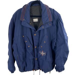 Bogner Men’s 2XL Vintage Ski Jacket Dark Blue Super Light High Tech Retro Winter